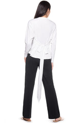 Women's Merrick Tie Long Sleeve Shirt | White