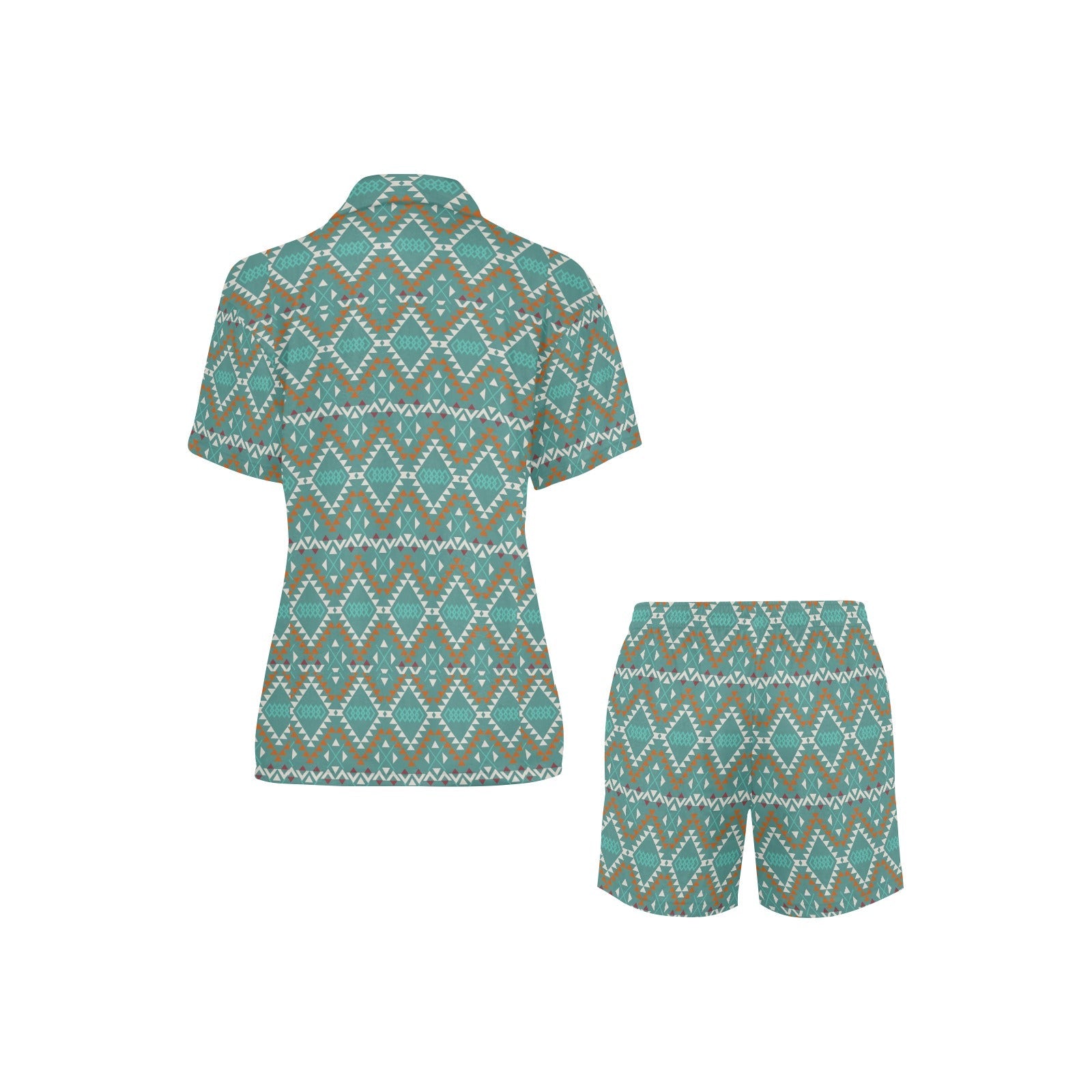 Baha Ranch Turquoise Aztec Western Women's Pajama Set