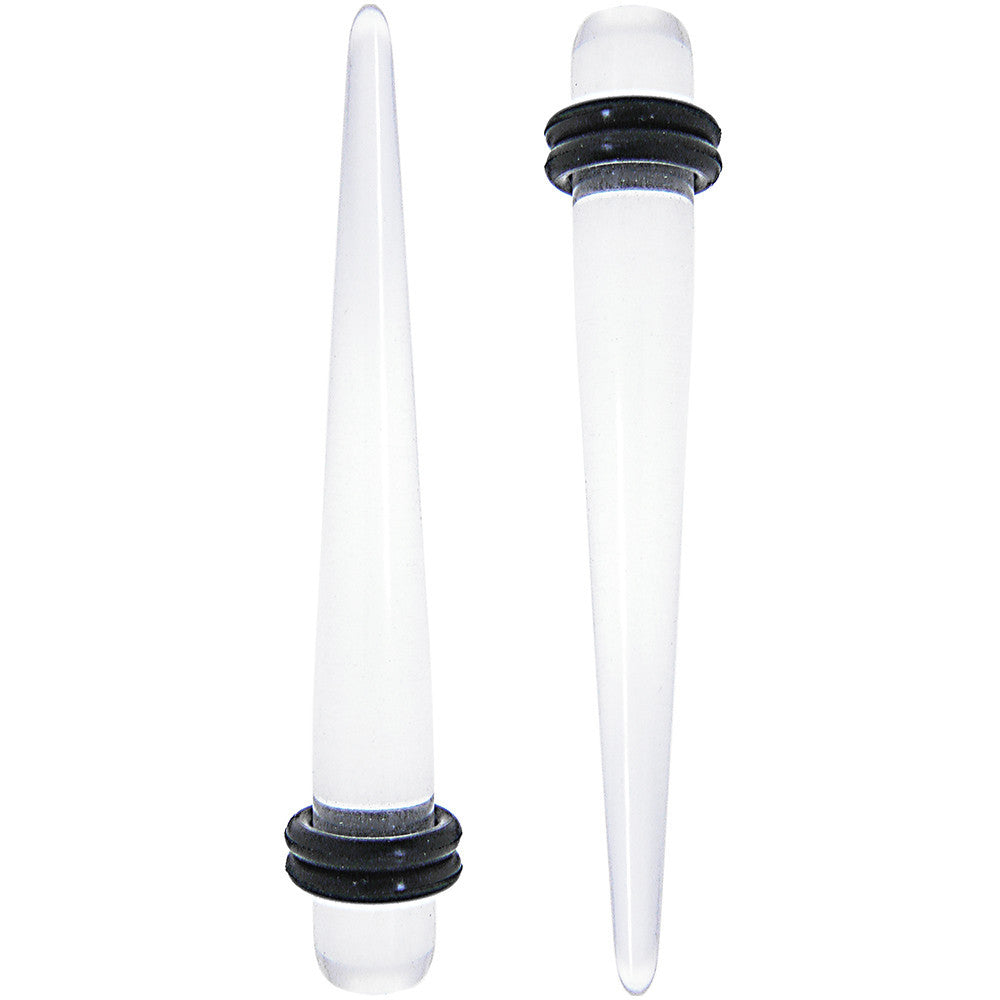 2G Clear UV Acrylic Straight Taper Set - BodyCandy - Flyclothing LLC