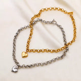 Heart Pendant Toggle Clasp Chain Necklace - Trendsi - Flyclothing LLC