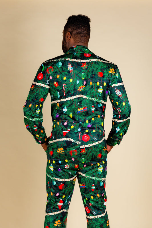 The Christmas Tree Camo | Christmas Tree Print Christmas Flight Suit - Shinesty