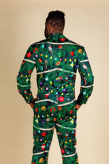 The Christmas Tree Camo | Christmas Tree Print Christmas Flight Suit - Shinesty