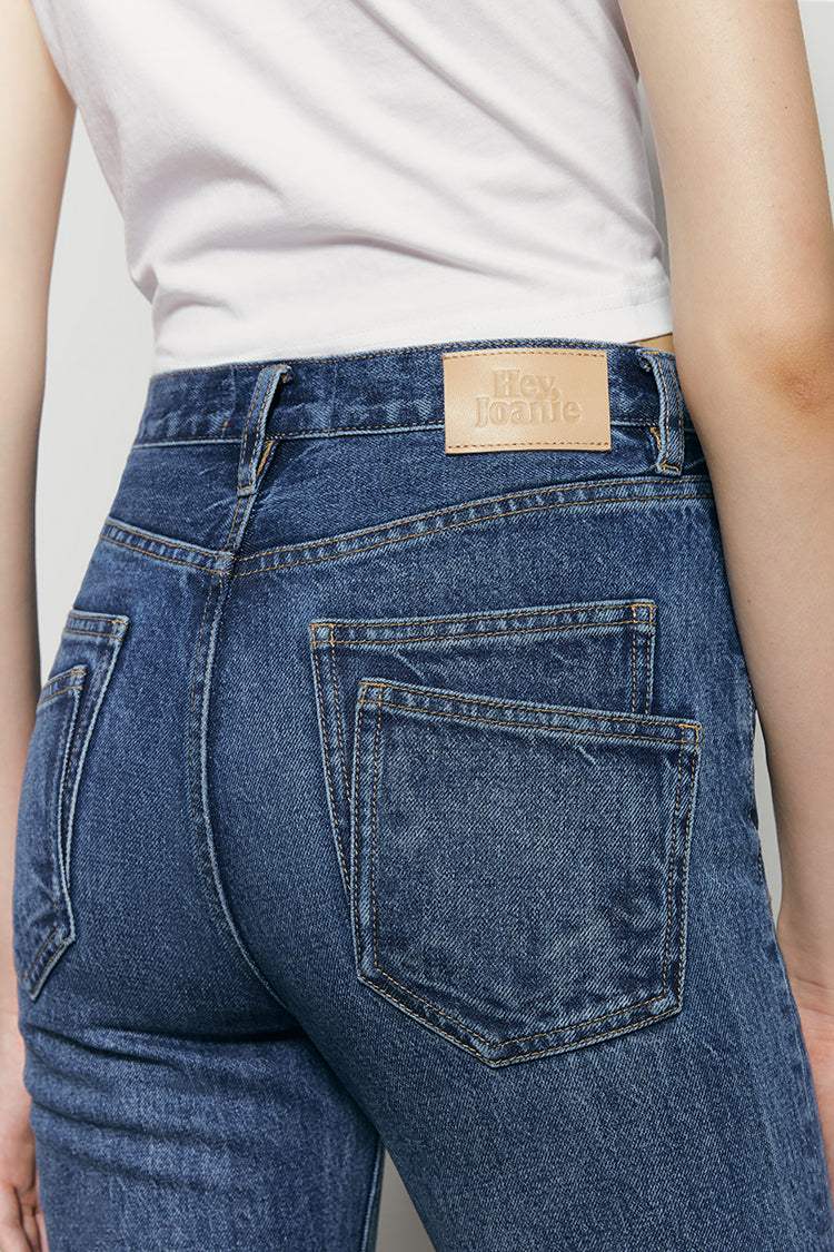Two Shots High Rise Straight Crop Jeans HJ013 - Hey Joanie - Flyclothing LLC
