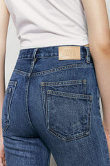 Two Shots High Rise Straight Crop Jeans HJ013 - Hey Joanie - Flyclothing LLC