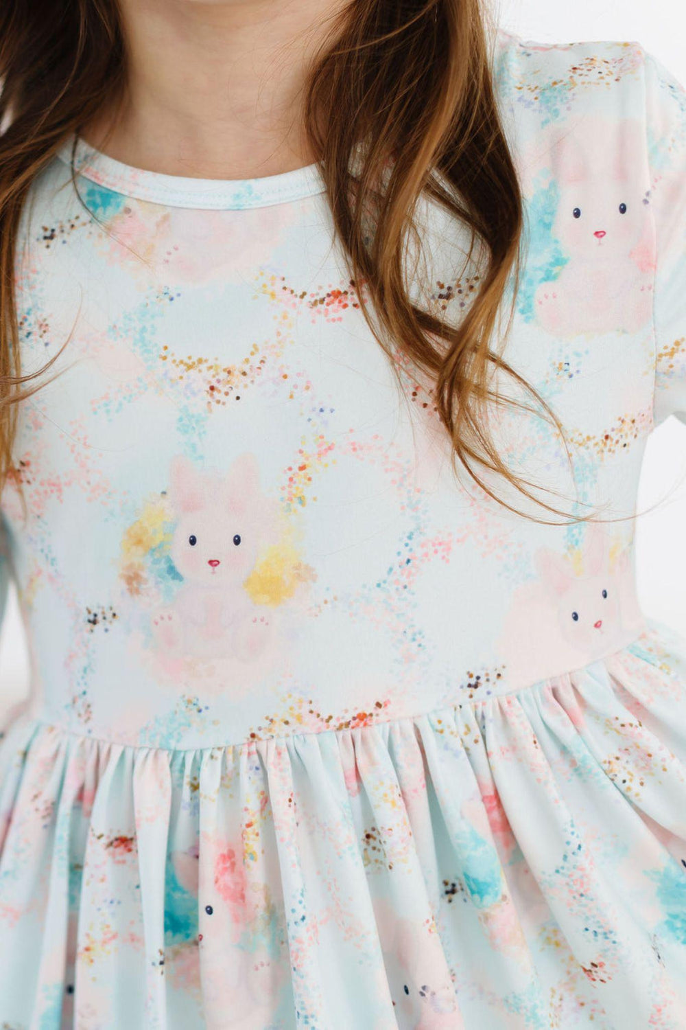 Bunny Dreams 3/4 Sleeve Pocket Twirl Dress - Mila & Rose ®