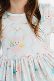 Bunny Dreams 3/4 Sleeve Pocket Twirl Dress - Mila & Rose ®
