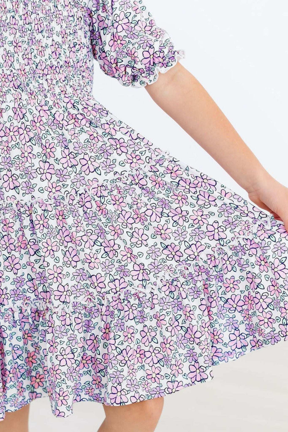 Lovely Lavender Smocked Ruffle Dress - Mila & Rose ® - Flyclothing LLC