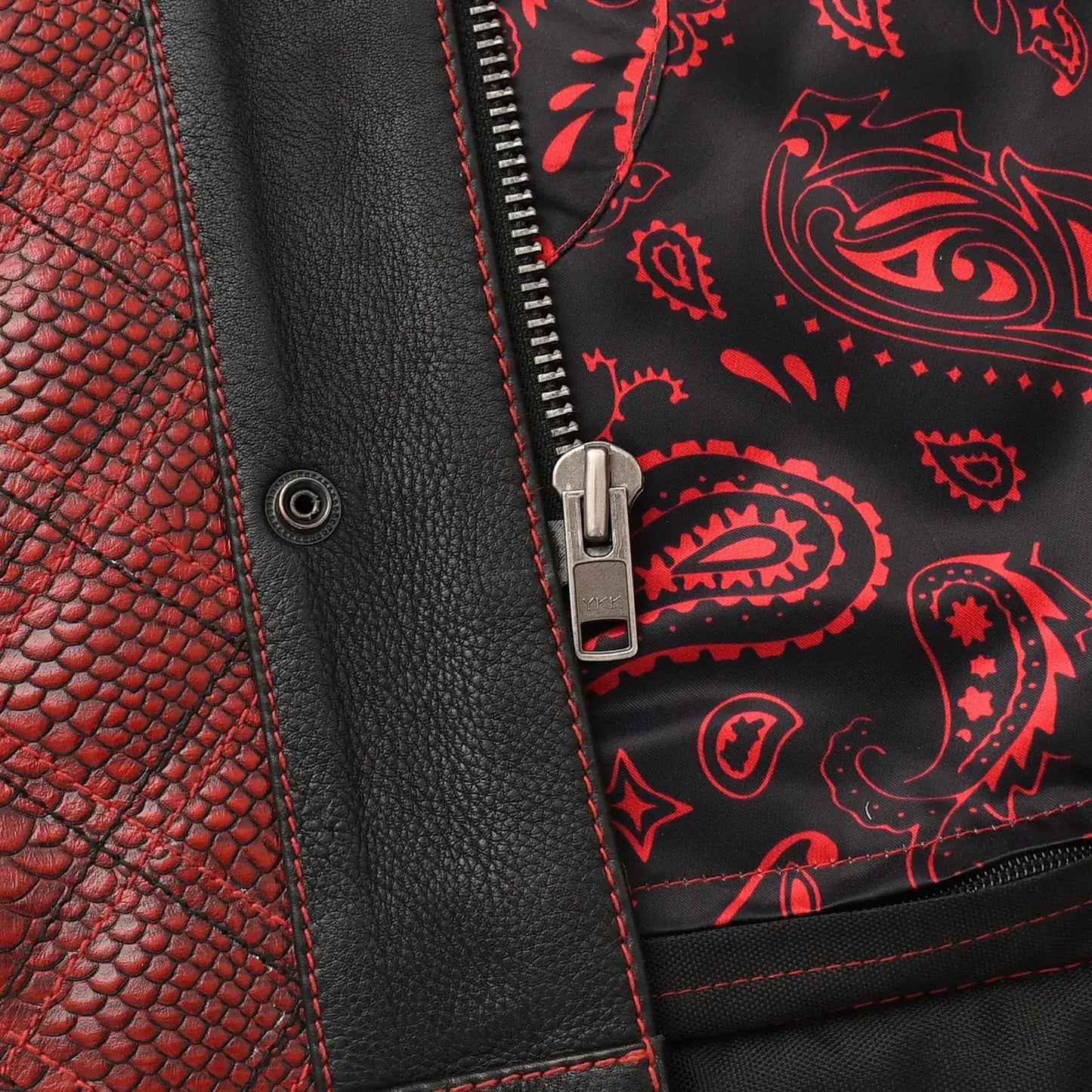 Kingsnake Men’s Motorcycle Leather Vest - First Manufacturing Company - Flyclothing LLC