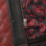 Kingsnake Men’s Motorcycle Leather Vest - First Manufacturing Company - Flyclothing LLC