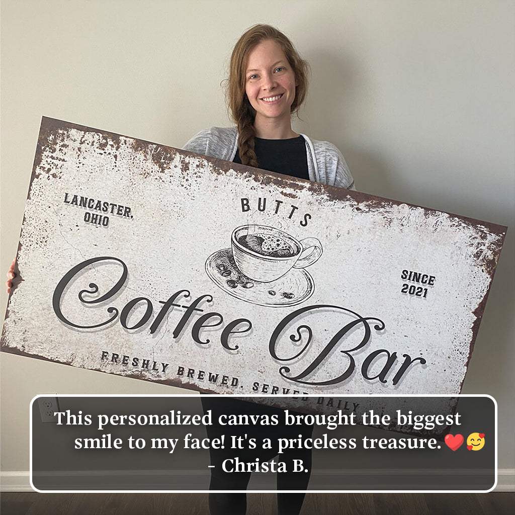 Coffee Bar Sign - Tailored Canvases - Flyclothing LLC