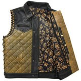 Kingsnake Men’s Motorcycle Leather Vest - First Manufacturing Company - Flyclothing LLC