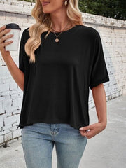 Lovelet Round Neck Half Sleeve T-Shirt - Trendsi
