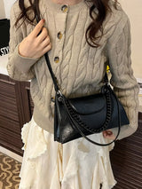 Chain Decor Flap Crossbody Bag - Trendsi - Flyclothing LLC