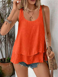 Wide Strap Layered Tank - Trendsi - Flyclothing LLC