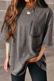 Mineral Wash Half Sleeve Vintage T Shirt - Trendsi