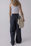 Wide Leg Pants with Pockets - Trendsi - Flyclothing LLC