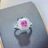 1 Carat Moissanite Zircon 925 Sterling Silver Ring - Trendsi