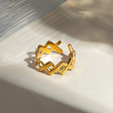 Stainless Steel Cutout Open Ring - Trendsi - Flyclothing LLC