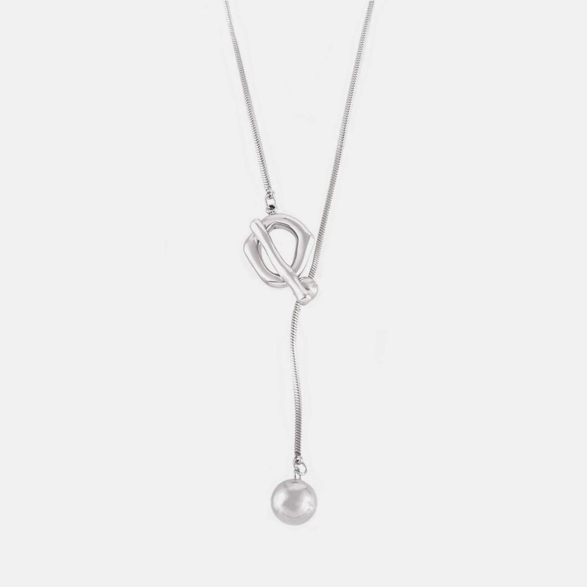 Stainless Steel Bead Necklace - Trendsi - Flyclothing LLC