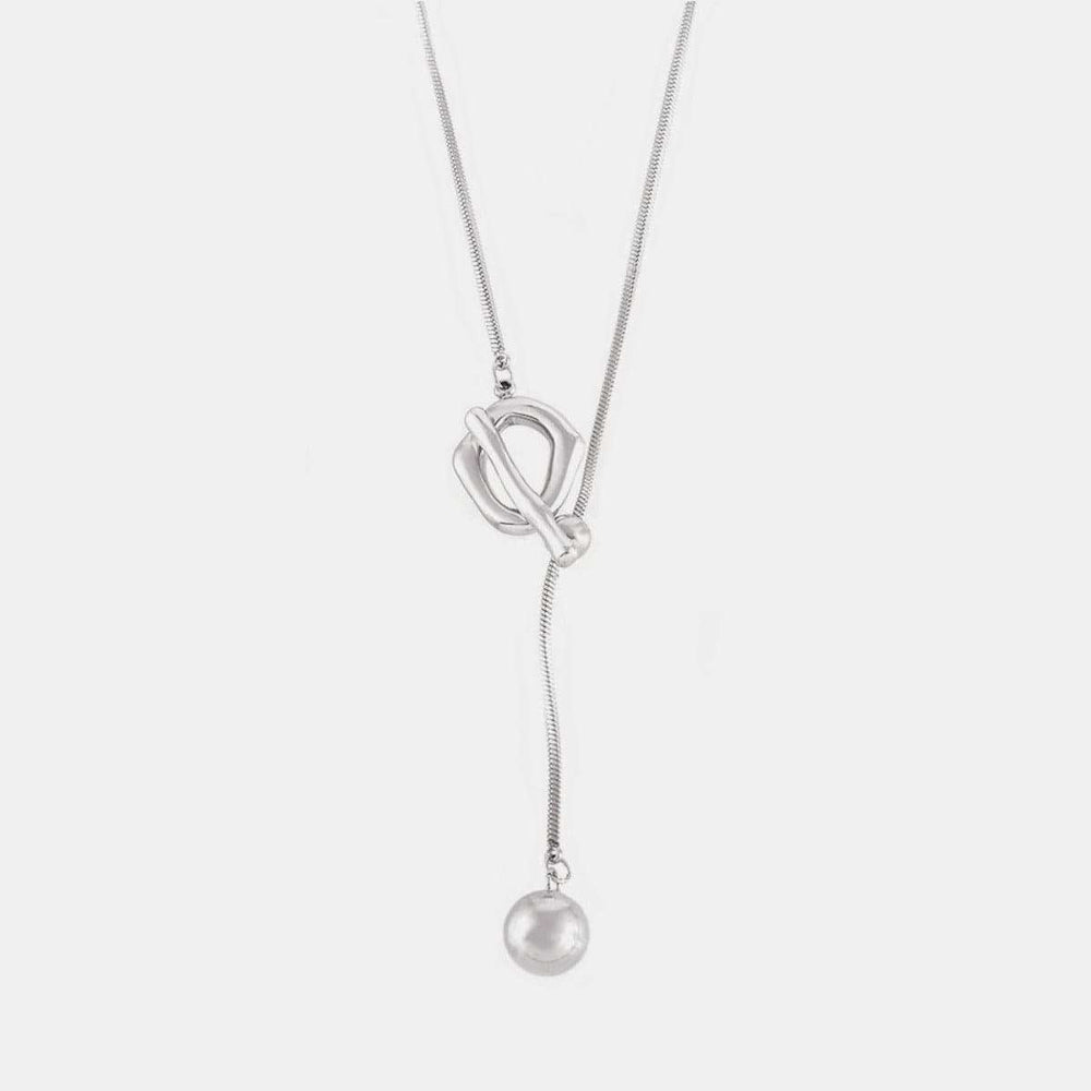 Stainless Steel Bead Necklace - Trendsi - Flyclothing LLC