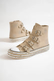 Beast Fashion Multi-Buckle Straps Studded Platform Sneakers - Trendsi