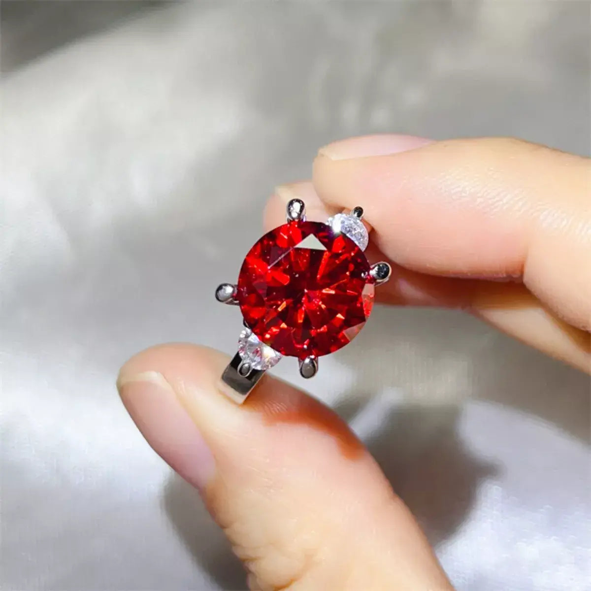 5 Carat Moissanite 925 Sterling Silver Ring - Trendsi - Flyclothing LLC