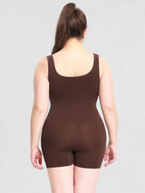 Scoop Neck Wide Strap Shaping Romper - Trendsi - Flyclothing LLC