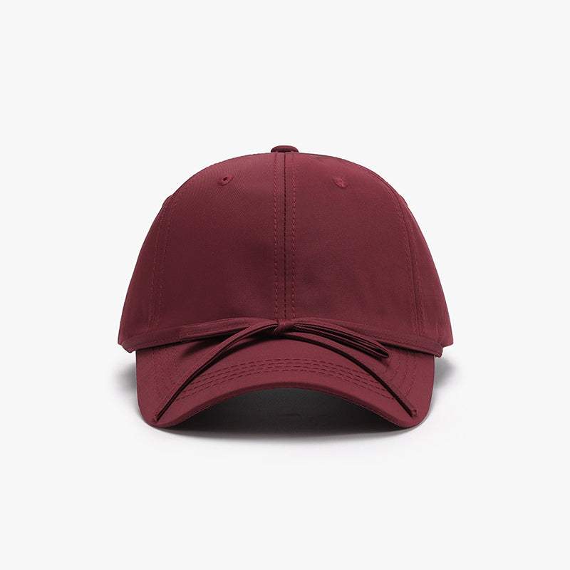 Tied Bow Cotton Baseball Cap - Trendsi - Flyclothing LLC