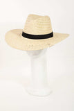 Fame Basket Weave Straw Sun Hat - Trendsi - Flyclothing LLC