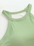Grecian Neck Tank With Chest Pads - Trendsi - Flyclothing LLC