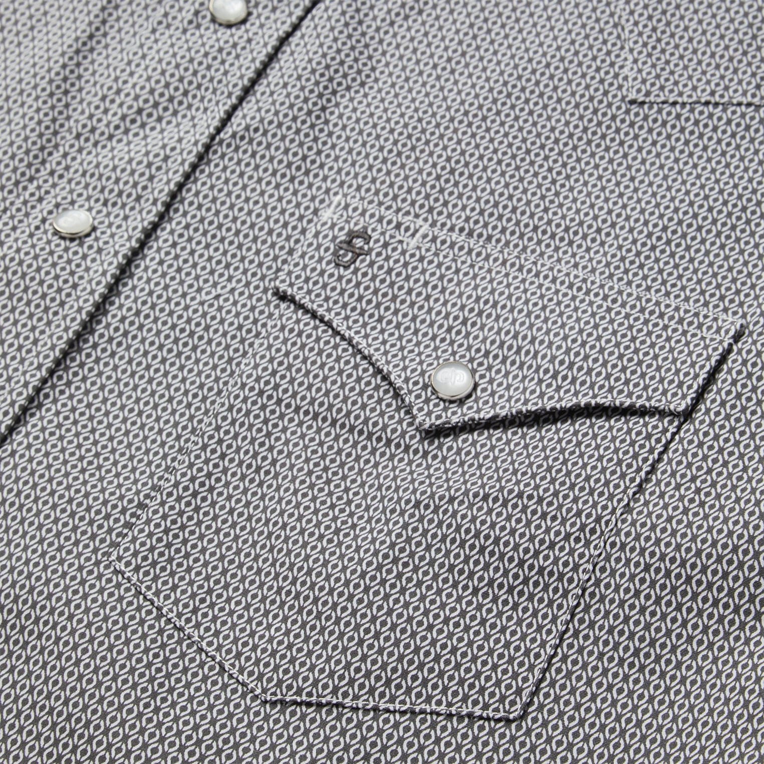 Stetson Grey Geo Print Western Shirt - Stetson