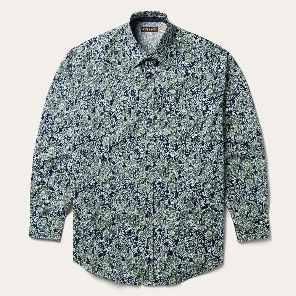 Stetson Greenspring Paisley Print Western Shirt - Stetson