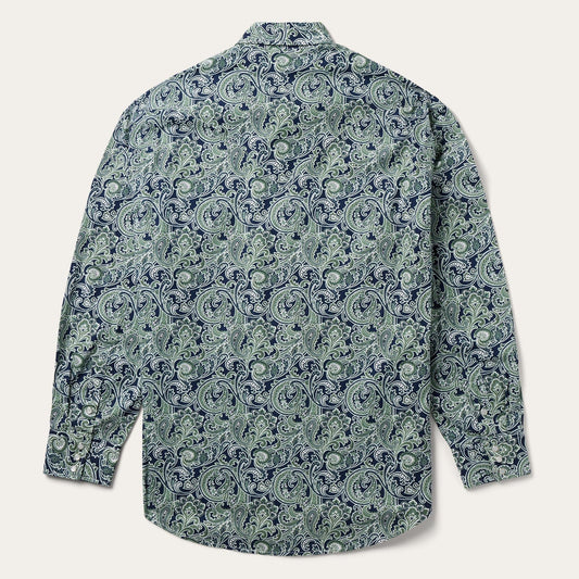 Stetson Greenspring Paisley Print Western Shirt