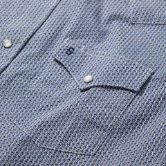 Stetson Blue Deco Geo Print Western Shirt