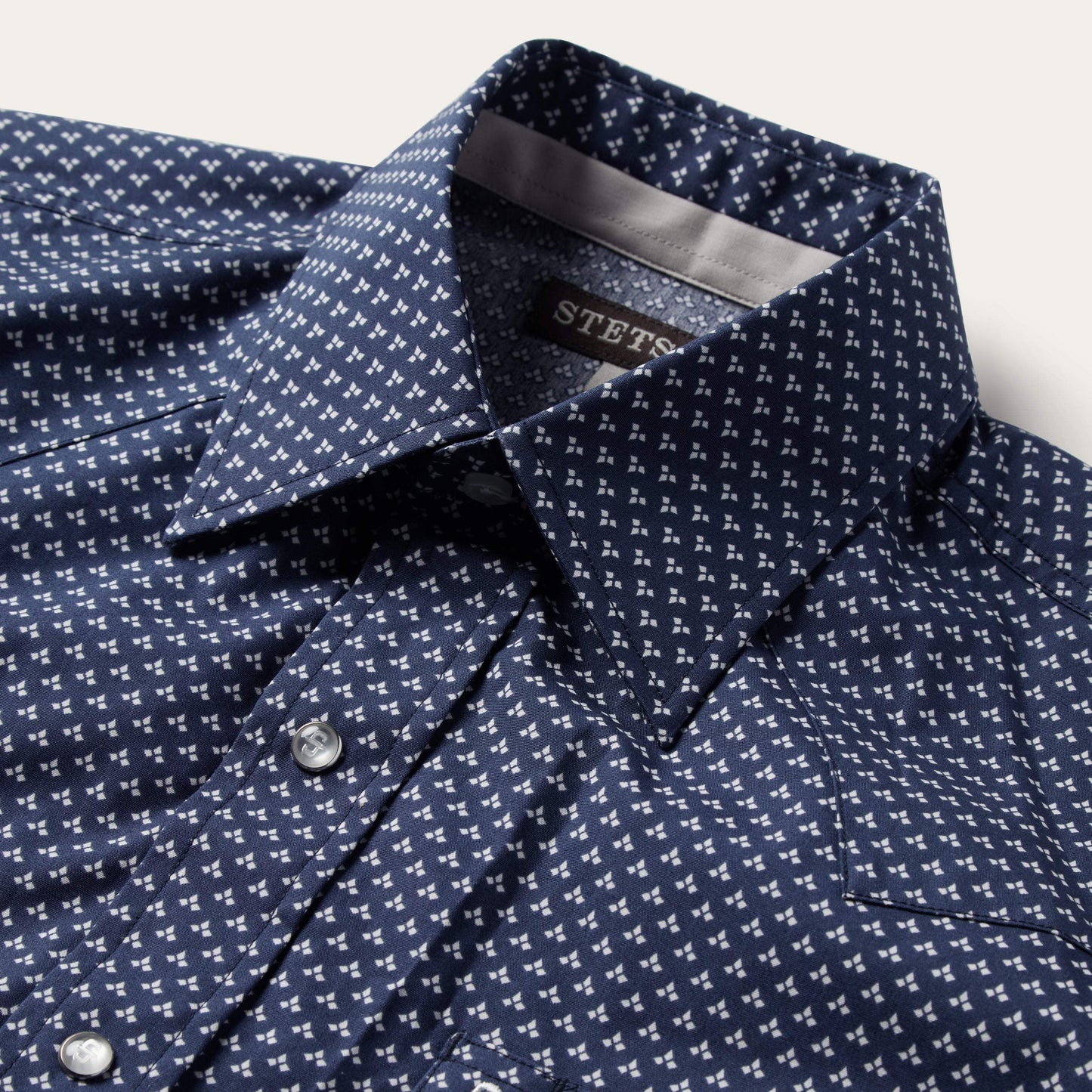 Stetson Blue Polaris Geo Print Western Shirt - Stetson - Flyclothing LLC