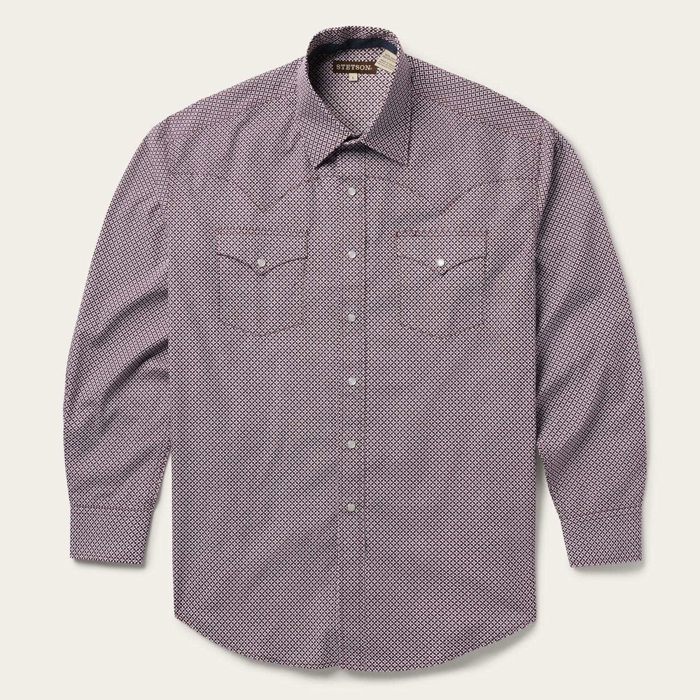 Stetson Four Point Geo Print Western Shirt - Stetson - Flyclothing LLC
