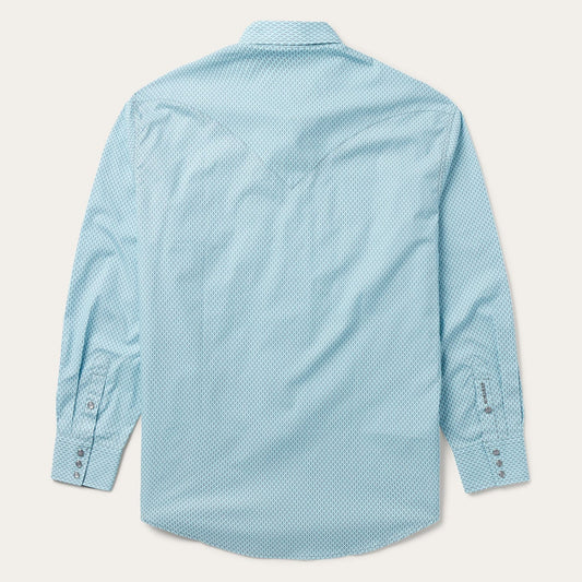 Stetson Silver Diamond Neat Print Western Shirt