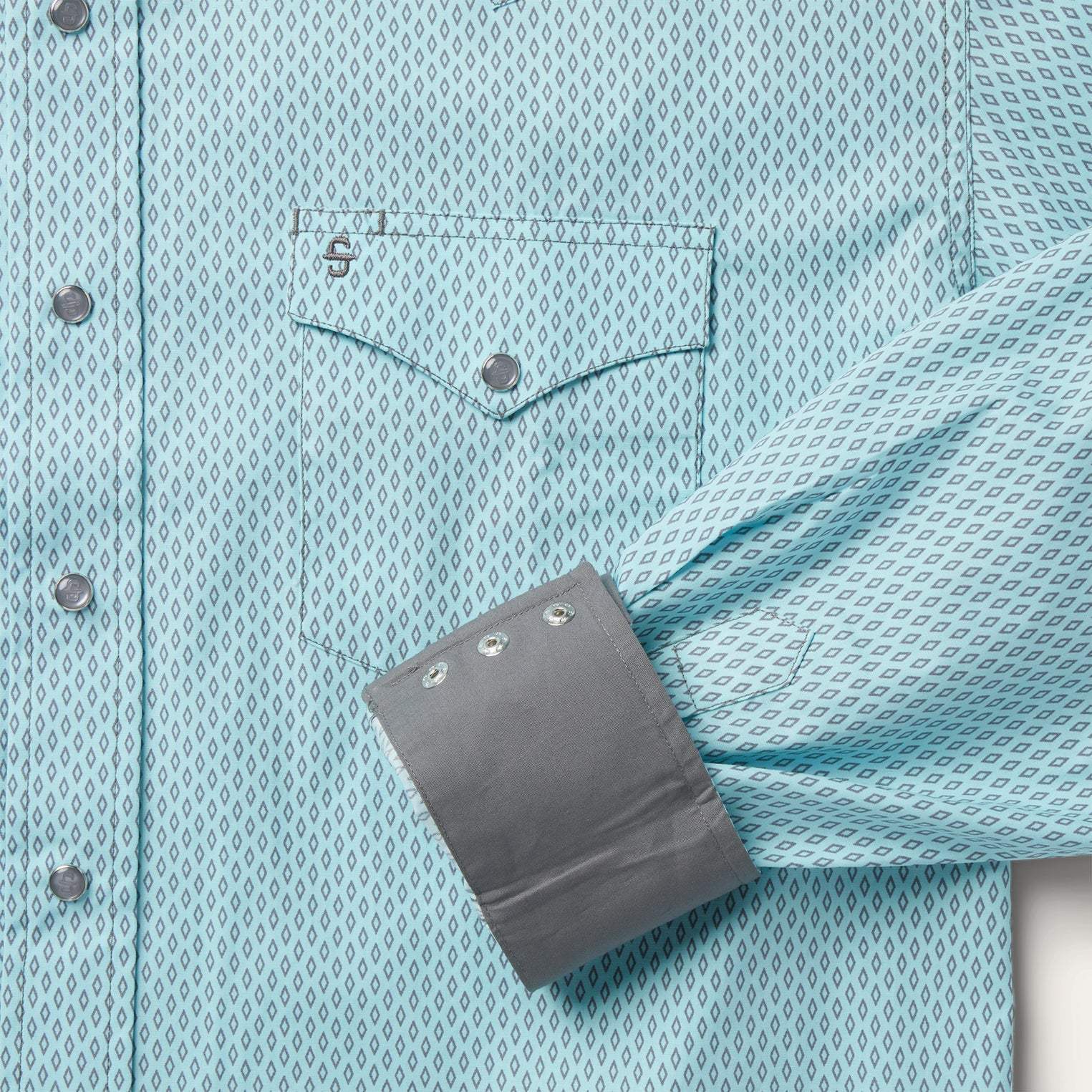Stetson Silver Diamond Neat Print Western Shirt - Stetson - Flyclothing LLC