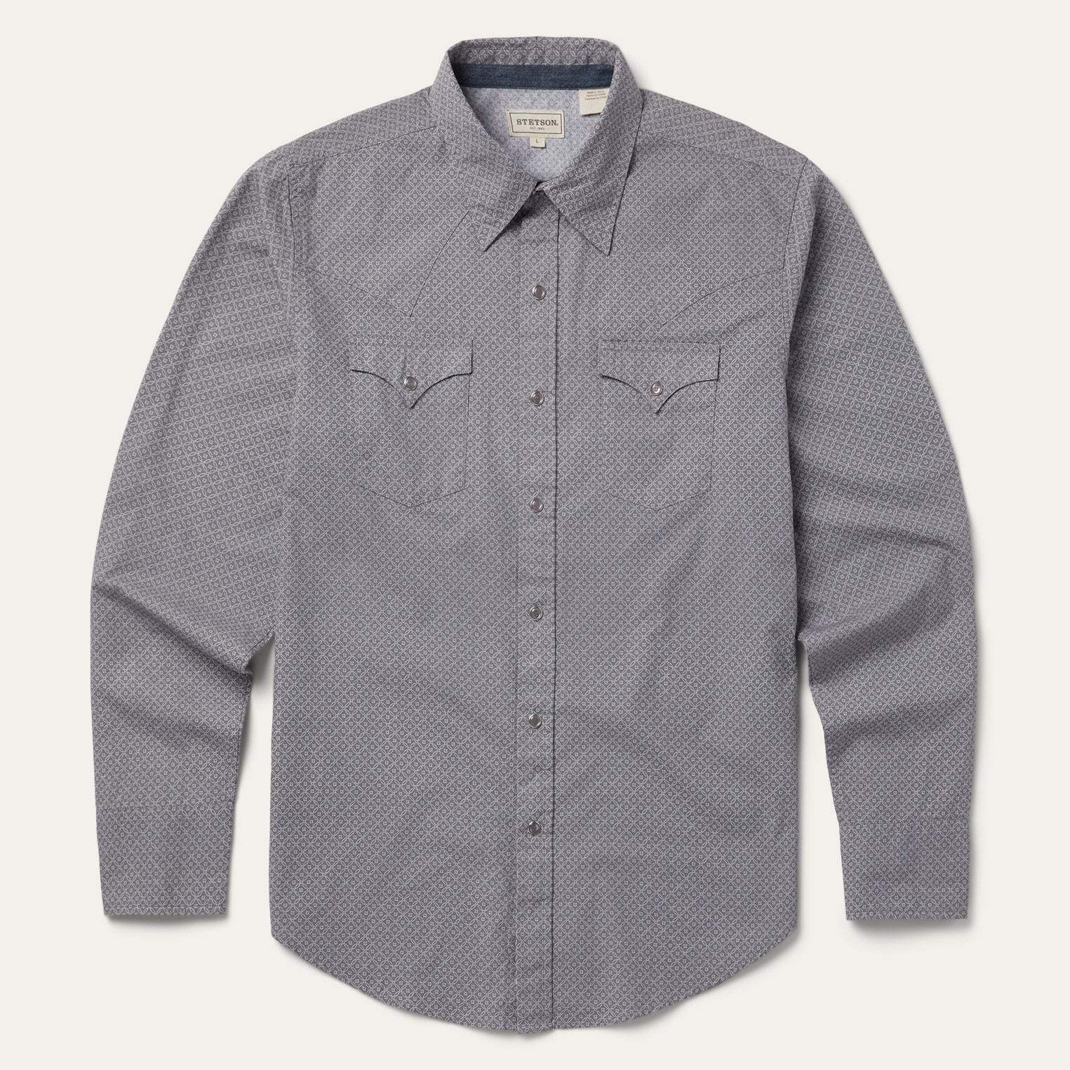 Stetson Diamond Print Western Shirt - Stetson - Flyclothing LLC