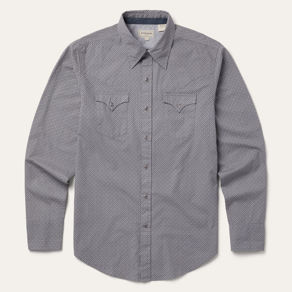Stetson Diamond Print Western Shirt - Stetson