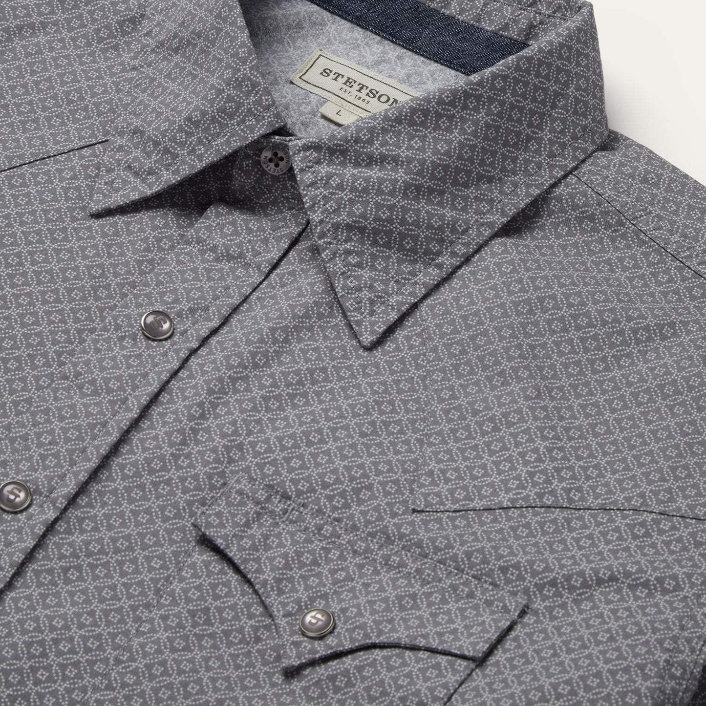 Stetson Diamond Print Western Shirt - Stetson - Flyclothing LLC