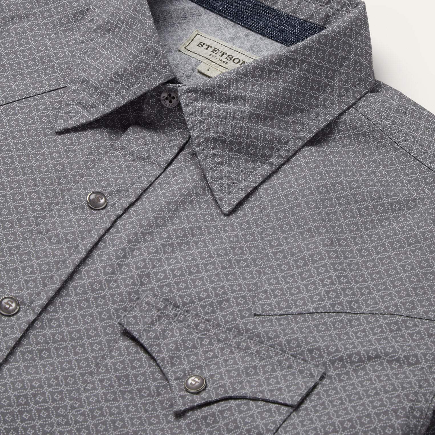 Stetson Diamond Print Western Shirt - Stetson - Flyclothing LLC