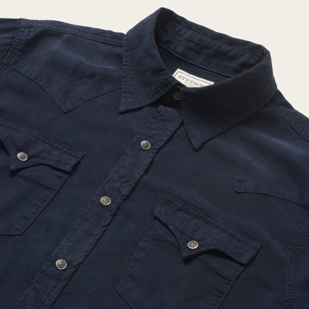 Stetson Navy Twill Shirt - Stetson - Flyclothing LLC