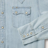 Stetson Light Blue Denim Western Shirt - Stetson - Flyclothing LLC