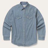 Stetson Denim Stripe Western Shirt - Stetson - Flyclothing LLC