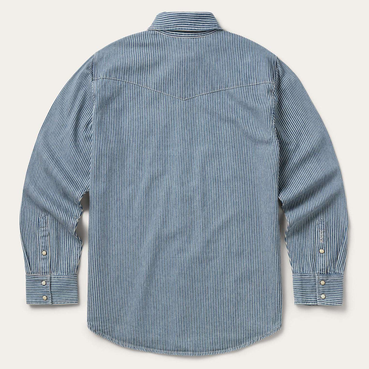 Stetson Denim Stripe Western Shirt - Stetson - Flyclothing LLC