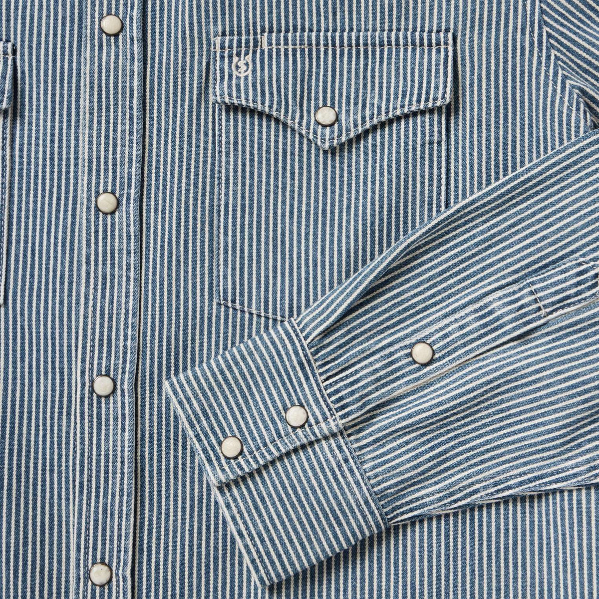 Stetson Denim Stripe Western Shirt - Stetson - Flyclothing LLC