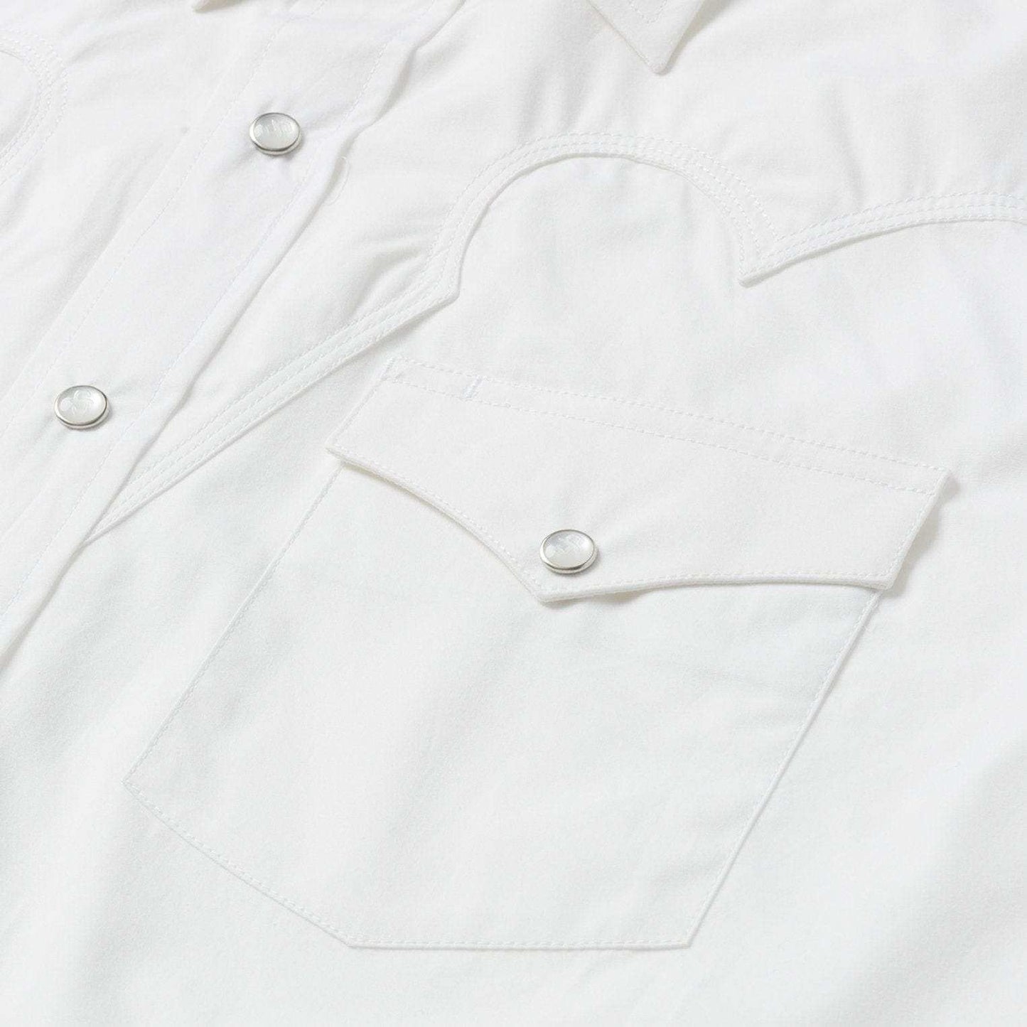 Stetson Classic Solid Snap Poplin Shirt In Optic White - Stetson - Flyclothing LLC