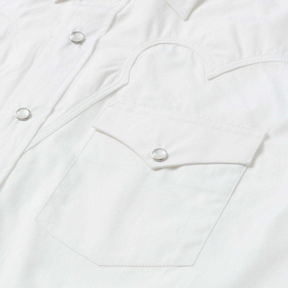 Stetson Classic Solid Snap Poplin Shirt In Optic White - Stetson - Flyclothing LLC