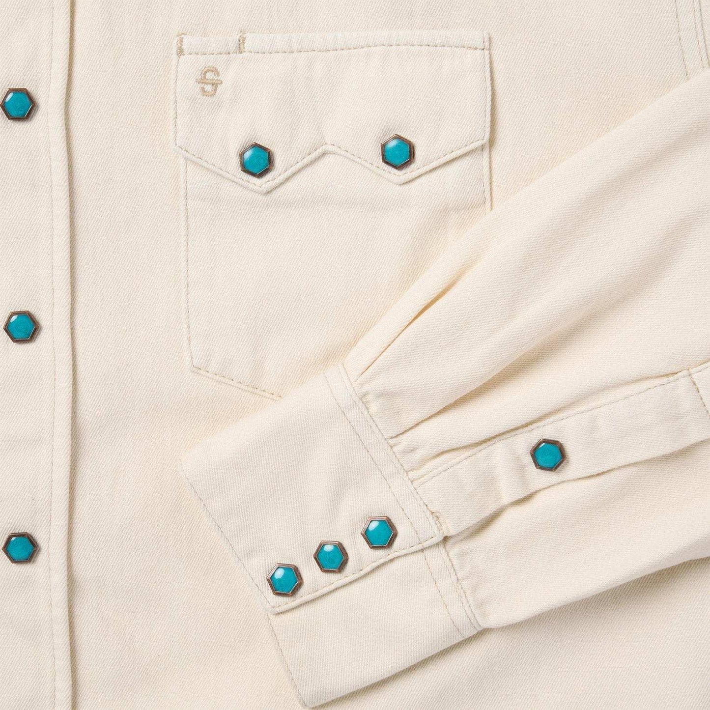 Stetson Turquoise Snap Western Denim Shirt - Stetson - Flyclothing LLC